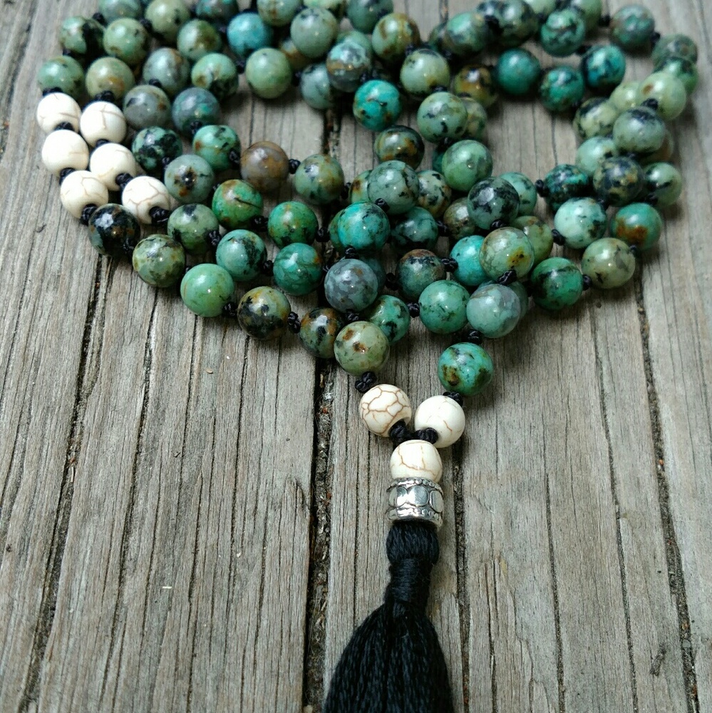 Handmade natural gemstone mala